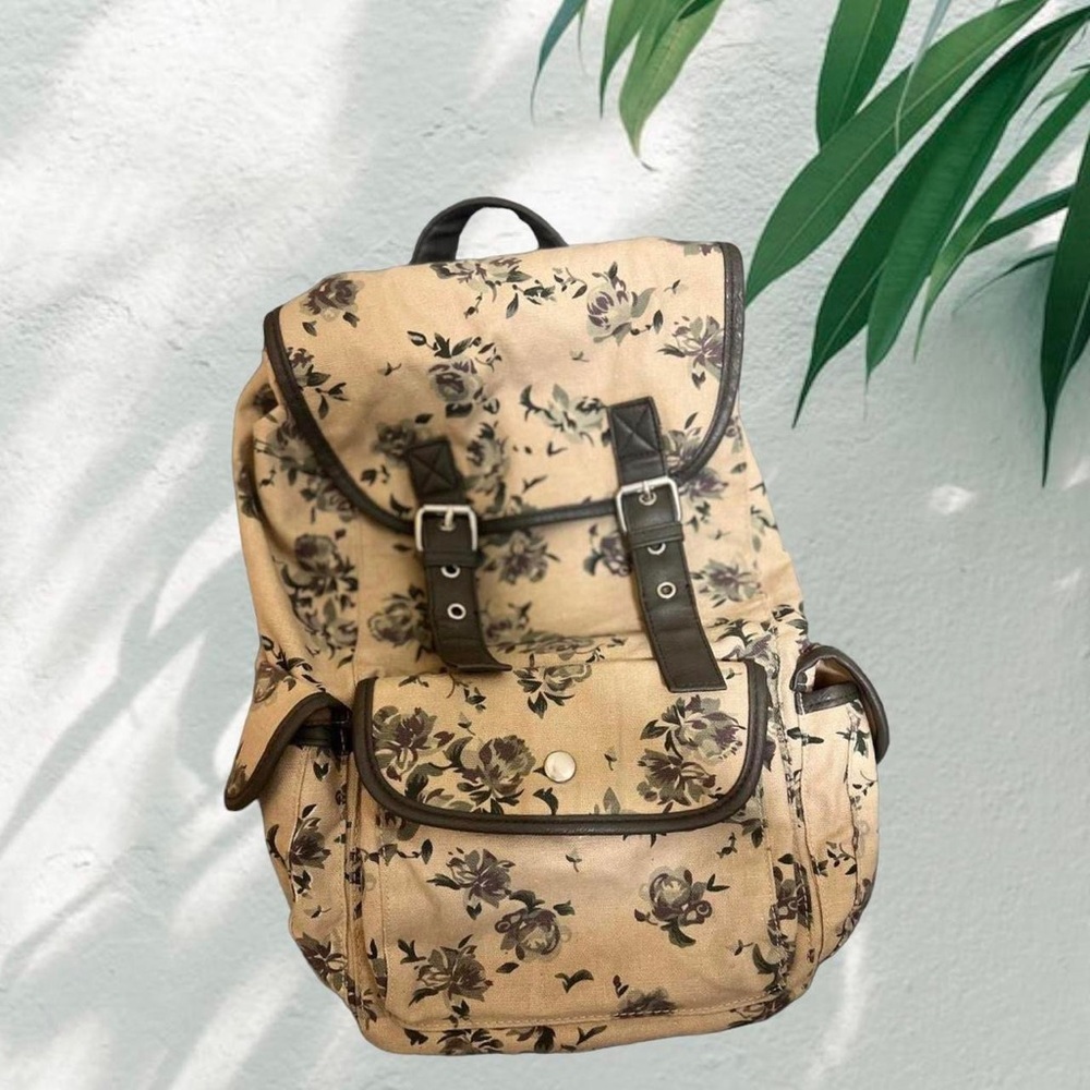 Vintage Y2K Floral Boho Cottagecore Travel Backpack